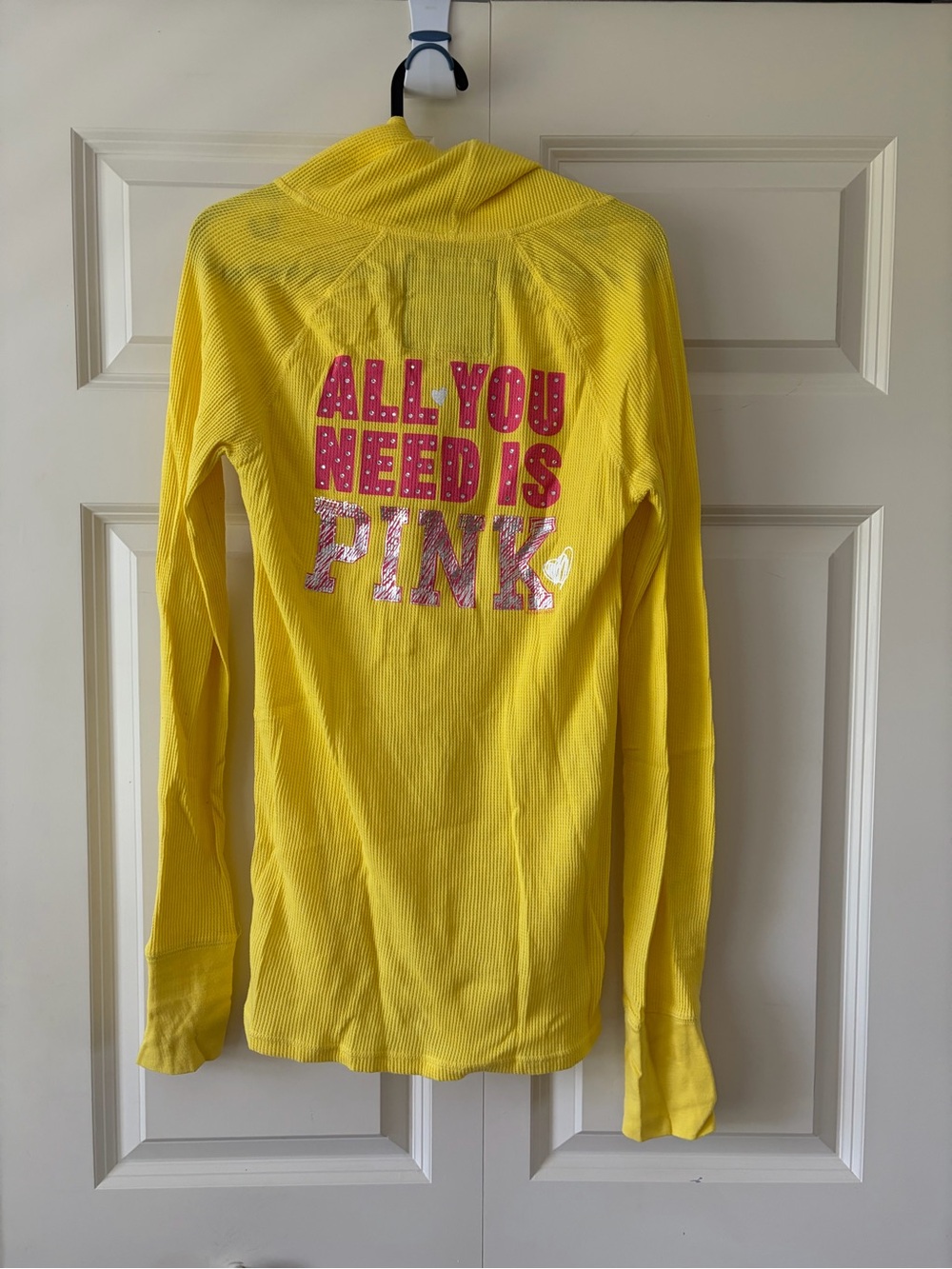 Victoria Secret PINK vintage y2k waffle knit long sleeve shirt